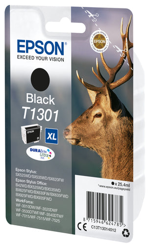 Epson Stag Singlepack Black T1301 DURABrite Ultra Ink Epson Stag Singlepack Black T1301 DURABrite Ultra Ink